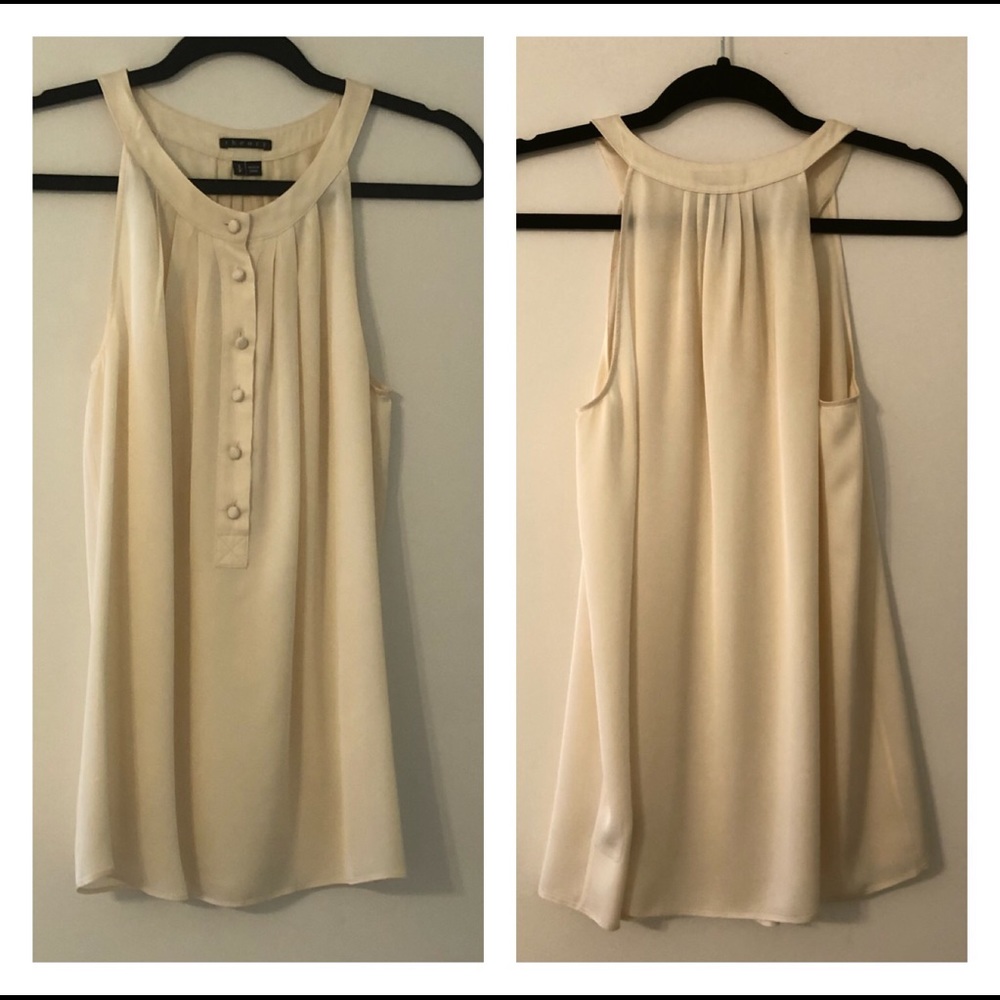 Theory Silk Halter Neckline A-line Top